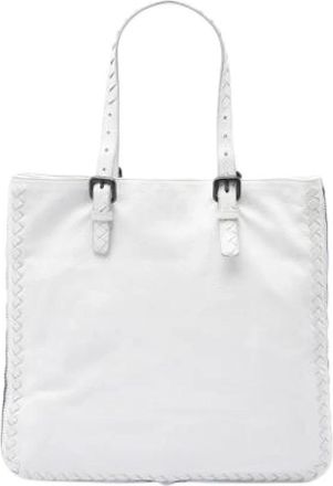Bottega Veneta Tweedehands leren handtassen - Dames - Vintage Shopper - Wit - ONE Size - Vintage