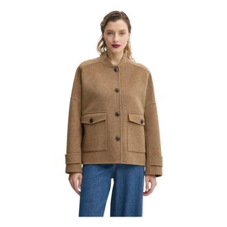 Sessun Chaqueta de Lana - Jackets - Mujer - Beige - XS