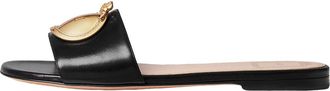 Dior (WMNS) DIOR M&eacute;daillon Buckle Slide Black KCO694LAB-S900