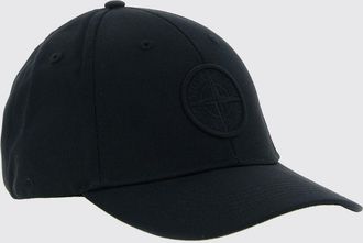 Stone Island Cappello da baseball in cotone con logo Compass ricamato