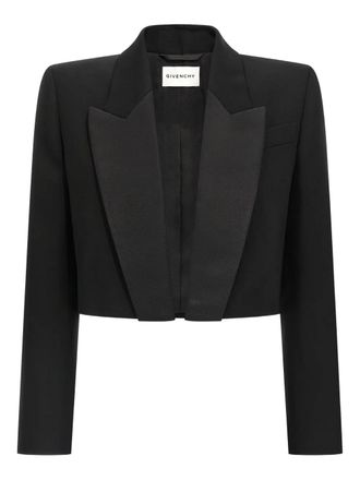 Givenchy peak-lapel padded-shoulder blazer - Black