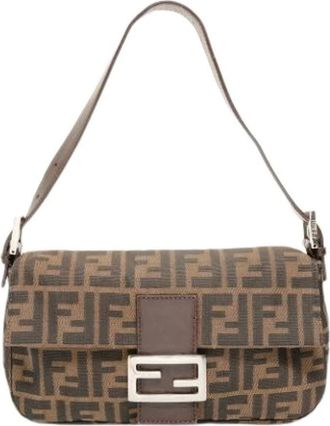 Fendi Pre-owned Shoulder Bags, female, Brown, Size: ONE SIZE Pre-owned Zucca Shoulder Bag