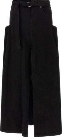 sacai Black Denim Skirt