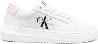 Calvin Klein logo-print lace-up sneakers - women - Leather - 36 - White
