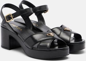 Prada Leather platform sandals