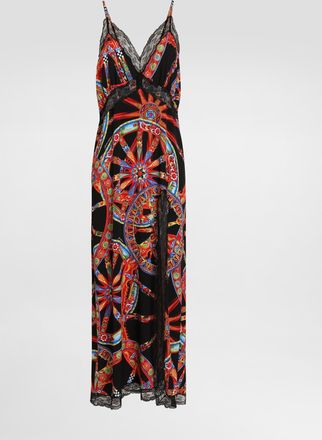 Dolce & Gabbana Carretto-print Charmeuse Slip Dress - Woman Dresses Multicolor 40