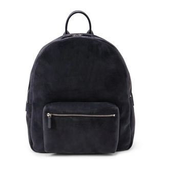 Kiton Suede Backpack - male - Kiton - Backpacks - Blue - ONE SIZE - Bags