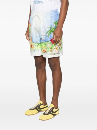 Casablanca Aloha Shorts - White