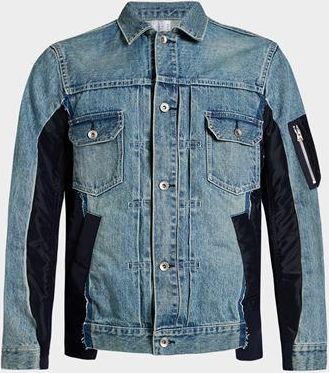 sacai COATS & JACKETS - Denim outerwear on YOOX.COM