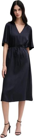 GANT REL SS Jurk - Dames - Casual kleedjes - Blauw - M - Kleedjes