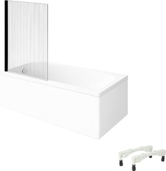 Villeroy & Boch Ba&ntilde;era Recta Villeroy & Boch Architectura Con Patas Acr&iacute;lica 150 X 70 Cm + Mampara De Ba&ntilde;era Izquierda Aurys Raywall Cromada