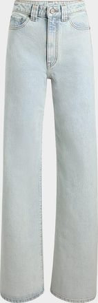 Khaite Dane Stretch Wide-Leg Jeans
