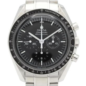 Omega Pre-owned Speedmaster Moonwatch Pro Roestvrij staal Horloge - Heren - Pre-owned - Zwart - Maat: ONE Size