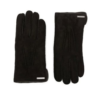 Corneliani Handschoenen met logoplaatje - Heren - Accessoires - Bruin - Maat: 9 IN Leer