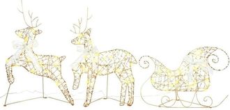 vidaXL Renos Led Con 60 Led 3 Pcs C&aacute;lido Pet Vidaxl