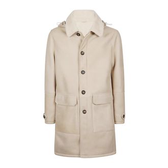 Eleventy Beige wollen jas - Heren - Mantel - Beige - 2XL - Wol - Jassen