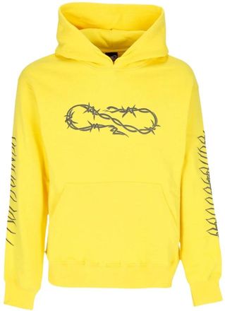 PROPAGANDA Gele Wire Hoodie met Slang Borduursel - Heren - Hoodies - Geel - XL - Katoen - Hoodies & sweatvesten