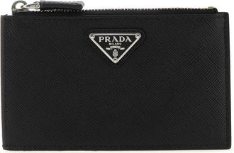 Prada Black Leather Card Holder