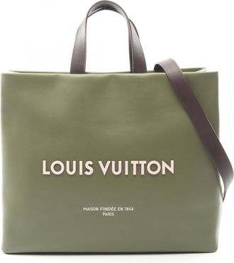 Louis Vuitton Khaki Cuir Ombre Leather Tote Bag (Pre-Owned)