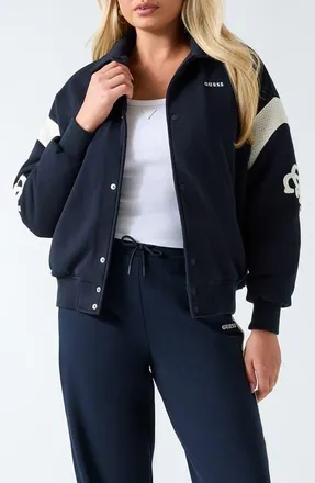 Guess Danika Padded Bomber Jacket in Blue at Nordstrom, Size X-Large