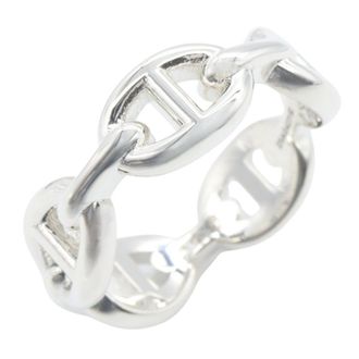 Herm&egrave;s Silver Silver 925 Band Ring (Pre-Owned)