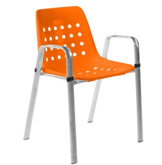 Schubiger M&ouml;bel Gartenstuhl Bermuda mit Armlehne Rundoval