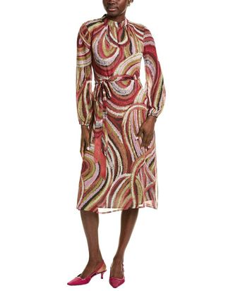 Tahari by ASL Tie Waist Midi Dress