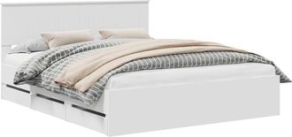 vidaXL Estructura De Cama Con Caj&oacute;n 160 X 200 Cm Madera Ingenieril Vidaxl