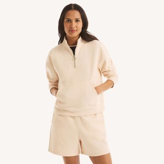Nautica Womens Fleece Quarter-Zip