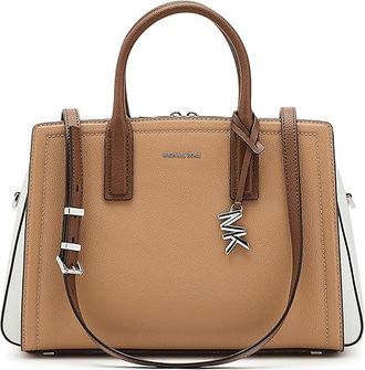 Michael Kors Laila Medium Satchel Satchel Womens Handbags Peanut, Leather