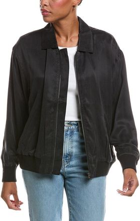 Chaser Silky Twill Johnny Zip Up Sweater