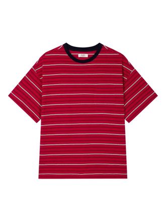 STUDIO TOMBOY Gestreept T-shirt met korte mouwen - Rood