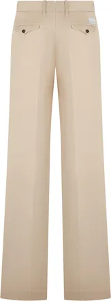 Nine In The Morning Womens Straight Trousers Ivory Linen