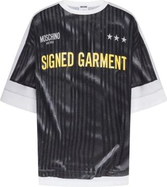 Moschino t-shirt poliestere - Heren - T-shirts - Veelkleurig - M - Katoen - Tops