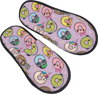 Generic Camping Slippers Cute Donuts Breathable Slippers Portable Indoor Shoes For Ladies Women Home M