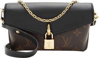 Louis Vuitton Black Monogram Canvas Padlock On Strap (Authentic Pre-Loved)