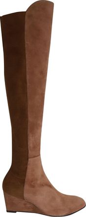 Stuart Weitzman Blaire Knee-Boots in Brown Suede