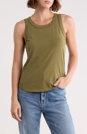 Madewell Softfade Scoop Tank in Chateau Olive at Nordstrom Rack, Size X-Small
