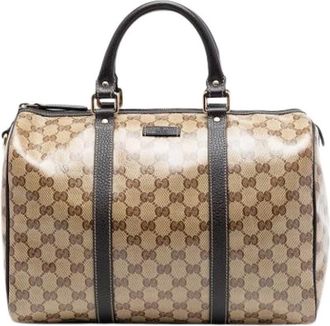 Gucci Pre-owned Handbags, female, Beige, Size: ONE SIZE Pre-owned Boston Bag