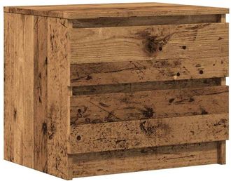 vidaXL Vidaxl - Mesita de noche madera de ingeniería envejecida 50x40x43.5 cm