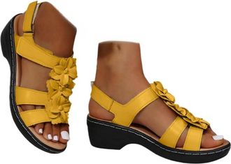 Generic Sandals for Women Size 6 White Wide Fit Sandals Wide Fit Sandal for Women Womens Orthopedic Open Toe Walking Slide with Arch Support Wedge Summer Walk