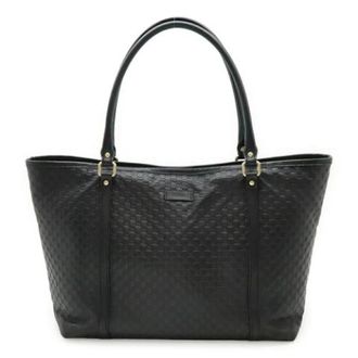 Gucci Vintage, unisex, Zwart, ONE Size, Leer, Pre-owned Vintage Tote Bag