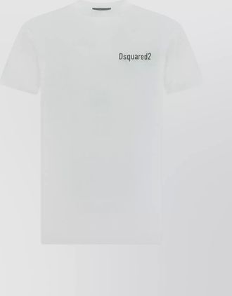 Dsquared2 ribbed cotton logo print t-shirt