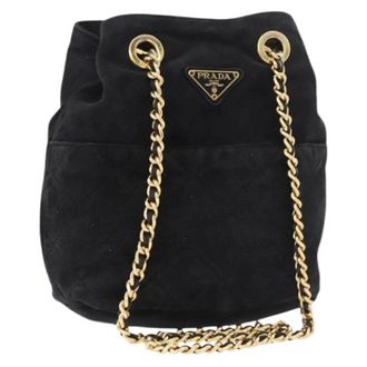 Prada Pre-owned Bucket Bags, female, Black, Size: ONE SIZE Pre-owned Vintage Bucket Bag