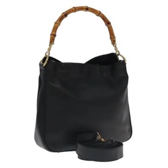 Gucci Tweedehands leren handtassen - Dames - Vintage Handtas - Zwart - ONE Size - Leer - Vintage
