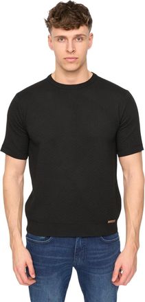 Duck and Cover Heren Mataso Gebreide T-Shirt (Zwart)