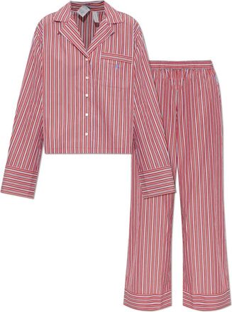 Polo Ralph Lauren Pyjamaset met logo - Dames - Pyjama - Rood - M - Katoen - Nachtkleding