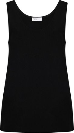 Rosetta Getty scoop-neck vest top - women - Viscose - S - Black