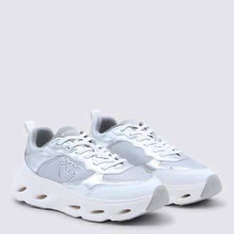 Pinko Platform Chunky Sole Sneaker - Silver