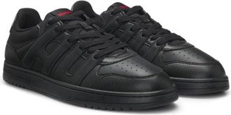 HUGO BOSS Faux-leather trainers with logo uppers